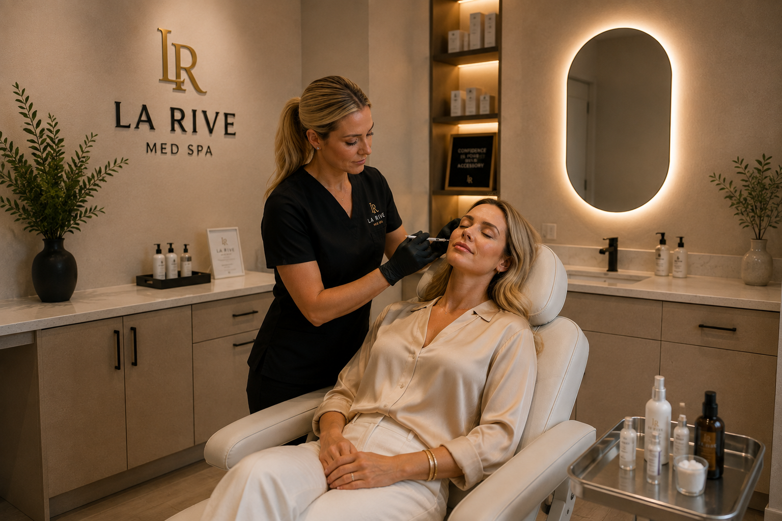 Medical-aesthetics treatment environment in the La Rive Med Spa reference implementation